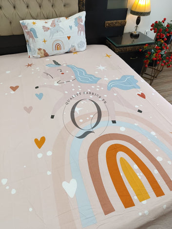 KBS-2653: Kids Bed Sheet - Unicorn Theme