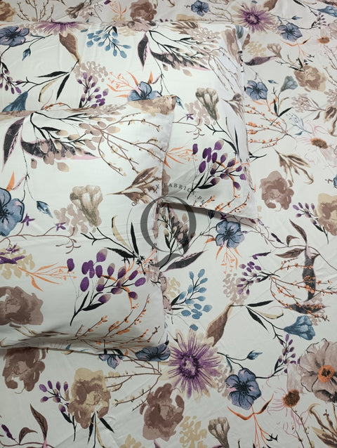 CS-304: 2 Pillows Cotton Satin Bed Sheet