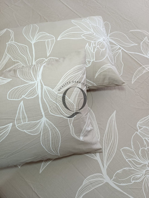 CS-306: 2 Pillows Cotton Satin Bed Sheet