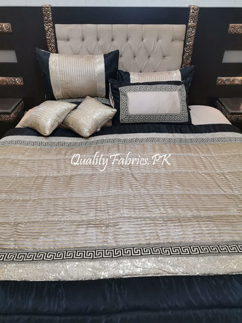 CS-637: Bridal 8 Piece Comforter Set (Premium Quality Cotton Satin)