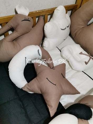 CS-670: Cloud & Crown Theme Cot Bedding Set