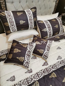 CS-683: Bridal 8 Piece Comforter Set (Block Printing & Premium Quality Cotton Satin)
