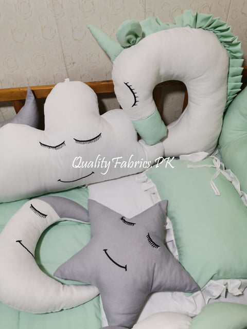 CS-919: Cloud & Crown Theme Cot Bedding Set