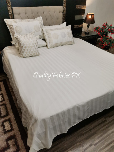 CS-684: Bridal 8 Piece Comforter Set (Block Printing & Premium Quality Cotton Satin)