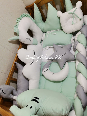 CS-919: Cloud & Crown Theme Cot Bedding Set