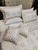 CS-684: Bridal 8 Piece Comforter Set (Block Printing & Premium Quality Cotton Satin)