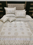 CS-684: Bridal 8 Piece Comforter Set (Block Printing & Premium Quality Cotton Satin)