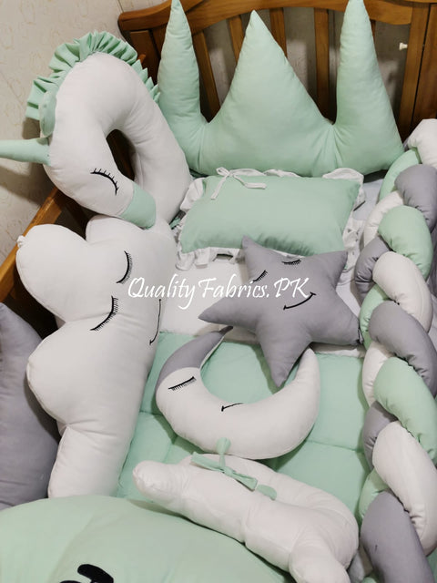 CS-919: Cloud & Crown Theme Cot Bedding Set