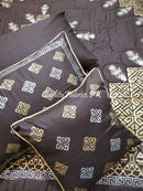CS-685: Bridal 8 Piece Comforter Set (Block Printing & Premium Quality Cotton Satin)