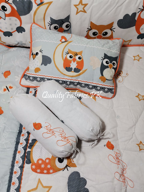 CS-685: Owl Theme Cot Bedding Set