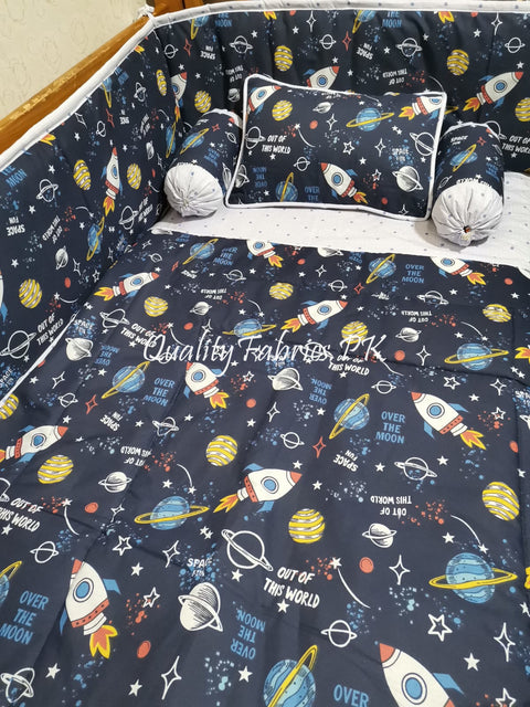 CS-688: Galaxy Theme Cot Bedding Set