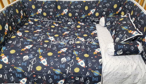 CS-688: Galaxy Theme Cot Bedding Set