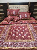 CS-689: Bridal 8 Piece Comforter Set (Block Printing & Premium Quality Cotton Satin)