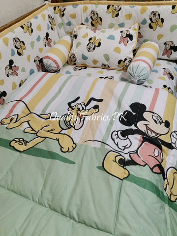 CS-691: Mickey Theme Cot Bedding Set