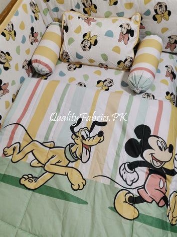 CS-691: Mickey Theme Cot Bedding Set