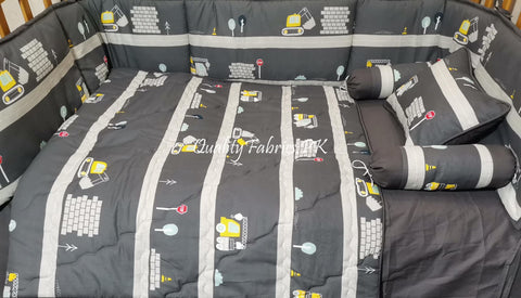 CS-696: Construction Theme Cot Bedding Set