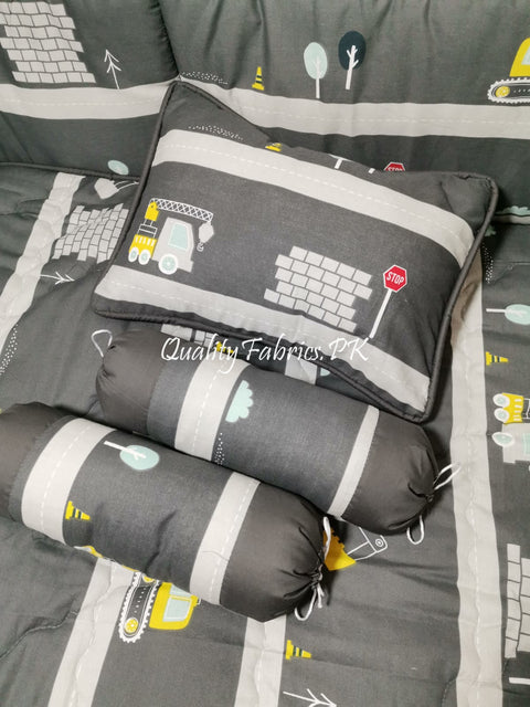 CS-696: Construction Theme Cot Bedding Set