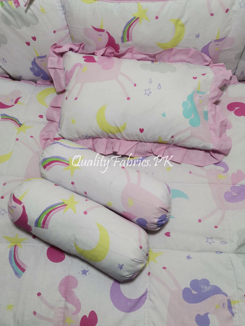 CS-701: Rainbow Unicorn Cot Bedding Set