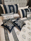 CS-702: Bridal 10 Piece Comforter Set (Block Printing & Premium Quality Cotton Satin)
