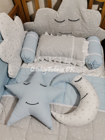 CS-709: Cloud Theme Cot Bedding Set