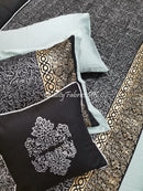CS-711: Bridal 8 Piece Comforter Set (Block Printing & Premium Quality Cotton Satin)