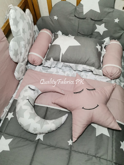 CS-747: Cloud Theme Cot Bedding Set