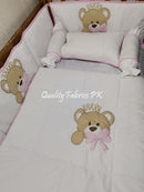 CS-753: Bear Theme Embroidered Cot Bedding Set
