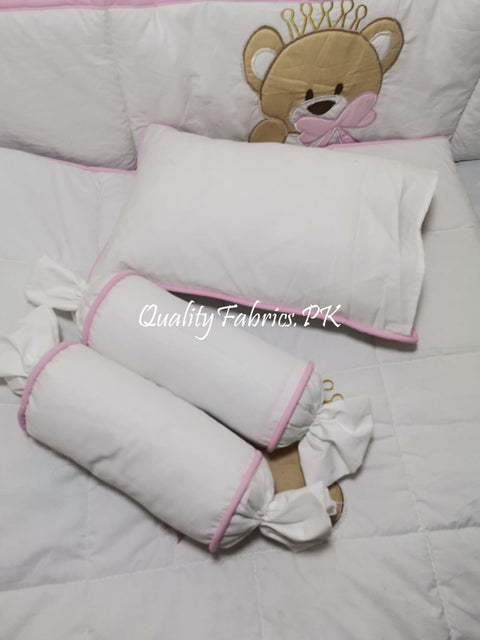CS-753: Bear Theme Embroidered Cot Bedding Set