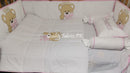 CS-755: Bear Theme Embroidered Cot Bedding Set with Name