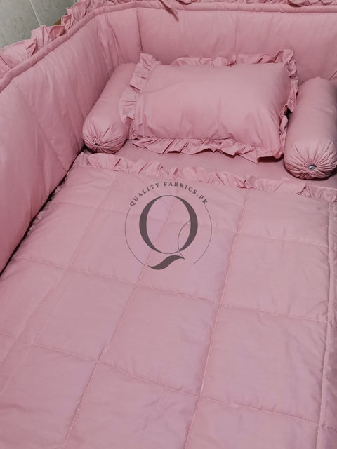 CS-824: Frill Theme Cot Bedding Set (Any Color)