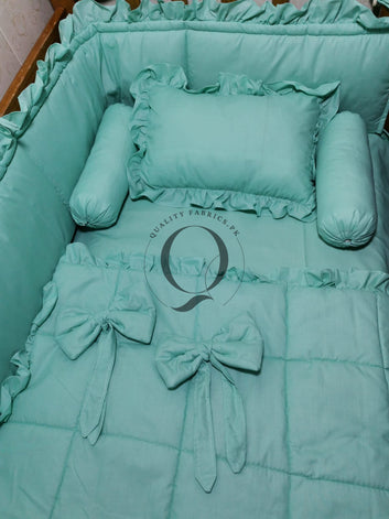 CS-840: Frill Theme Cot Bedding Set (Any Color)