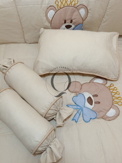 CS-928: Bear Theme Embroidered Cot Bedding Set