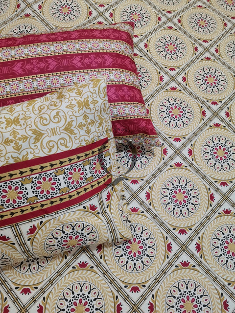 PC-942: 4 Pillows Cotton Bed Sheet