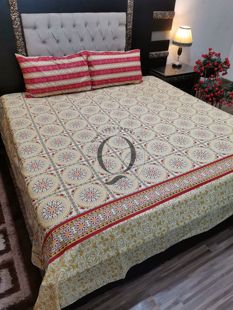 PC-942: 4 Pillows Cotton Bed Sheet