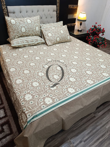 PC-971: 4 Pillows Cotton Bed Sheet