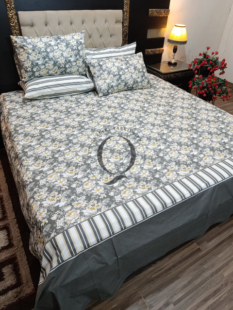 PC-972: 4 Pillows Cotton Bed Sheet