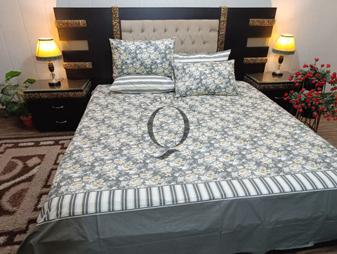 PC-972: 4 Pillows Cotton Bed Sheet