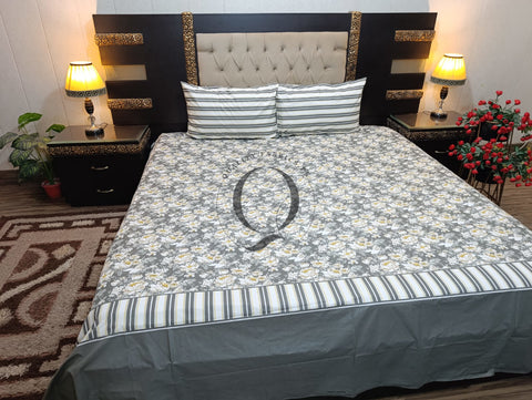 PC-972: 4 Pillows Cotton Bed Sheet