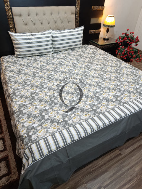 PC-972: 4 Pillows Cotton Bed Sheet