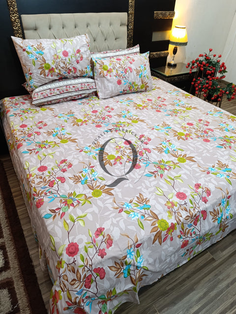 PC-987: 4 Pillows Cotton Bed Sheet