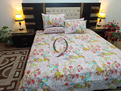 PC-987: 4 Pillows Cotton Bed Sheet
