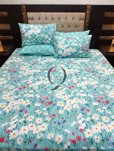 PC-988: 4 Pillows Cotton Bed Sheet