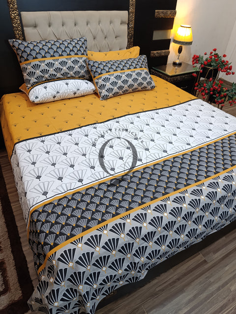 PC-998: 4 Pillows Cotton Bed Sheet