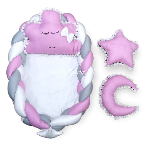 Braided - Snuggle Bed with Cloud Set (Pink)