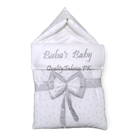 Grey Stars Theme Snuggle Set with Name