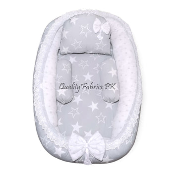 Grey Stars Theme Snuggle Set with Name