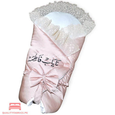 Customized Name - Peach Theme Frill - Sleeping Bag