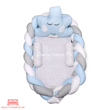 Sky Blue Theme Braided - Snuggle Bed