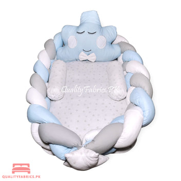 Sky Blue Theme Braided - Snuggle Bed