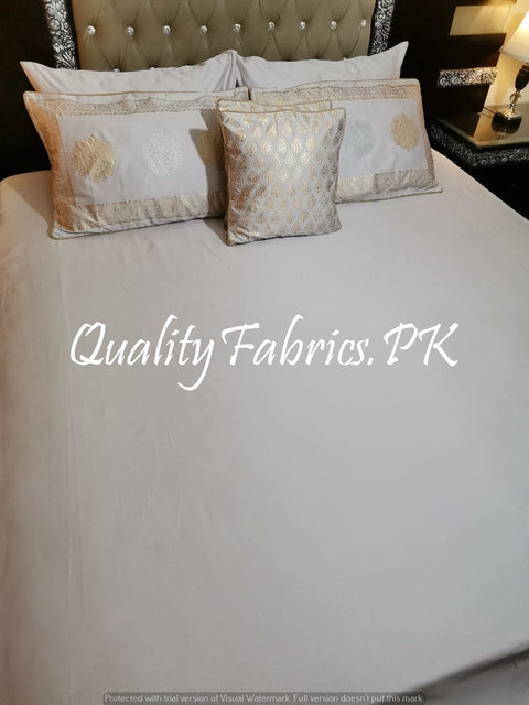 CS-341: BRIDAL 8 PIECE COMFORTER SET (Block Printing & Cotton Satin)